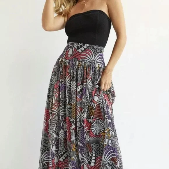 NWT FARM Rio for Anthropologie Tropical Maxi Skirt - Picture 2 of 4
